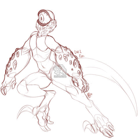 Uncolored Sketch Fullbody